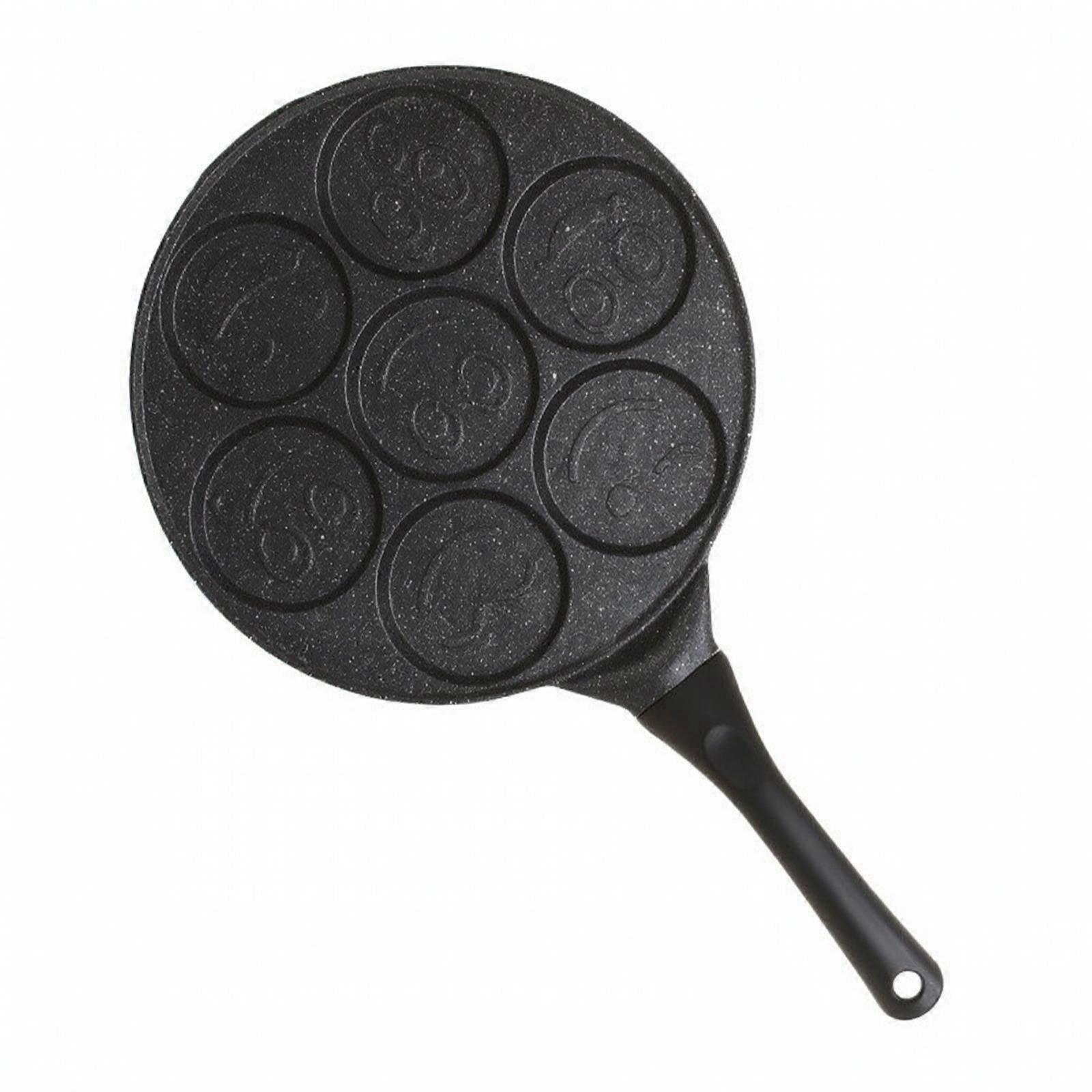 Breakfast Griddle Pan with Cheerful Face Faces Long-Lasting Cookware