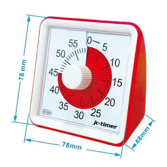 Visual analog timer, silent countdown timer, time management tool for kids and adults