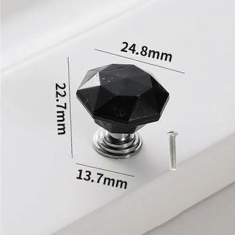 1pc Diamond Shape Design Colorful  Knobs Cupboard Drawer Pull Door Kitchen Cabinet Wardrobe Handles Hardware