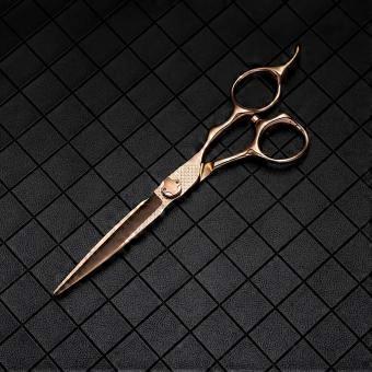 Professional Hair Cutting Scissors Set, Japanese Stainless Steel Shears with Precision Blades and Ergonomic Grip for Salon, Men and Women, Gold A