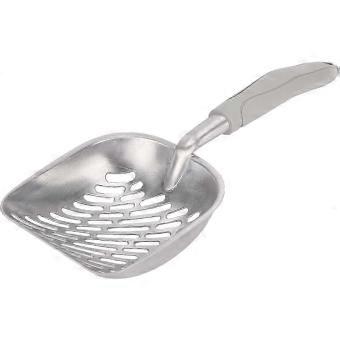 Cat Litter Shovel, Easy to Clean Metal Cat Litter Shovel Easy to Use for Cat Poop Sifting (Gray)-brnv