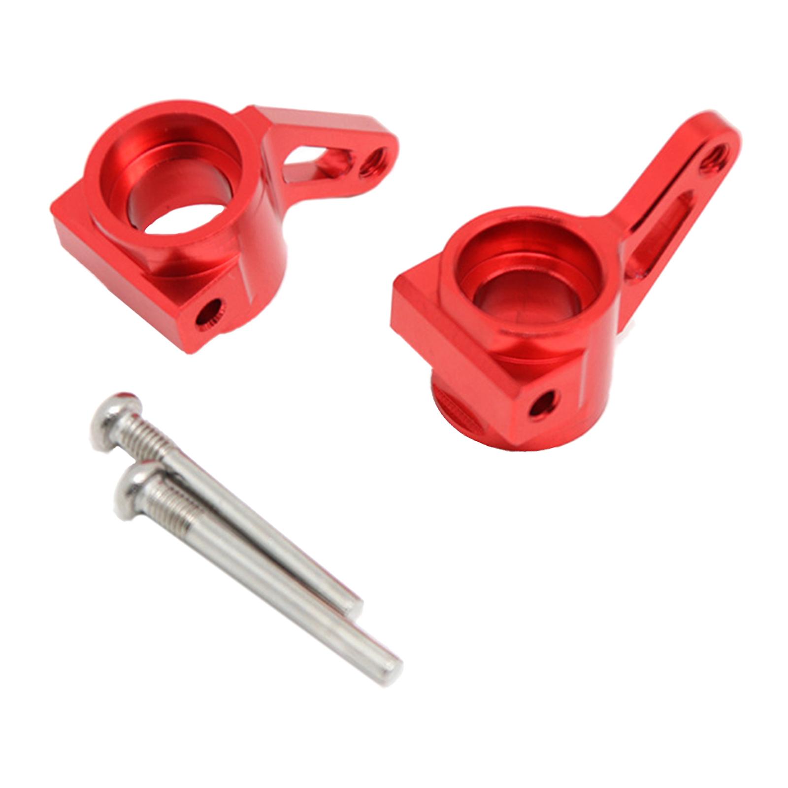 2pcs Alloy Steering Blocks for 1:10 Off-road RC Car Uprade Parts Front Red