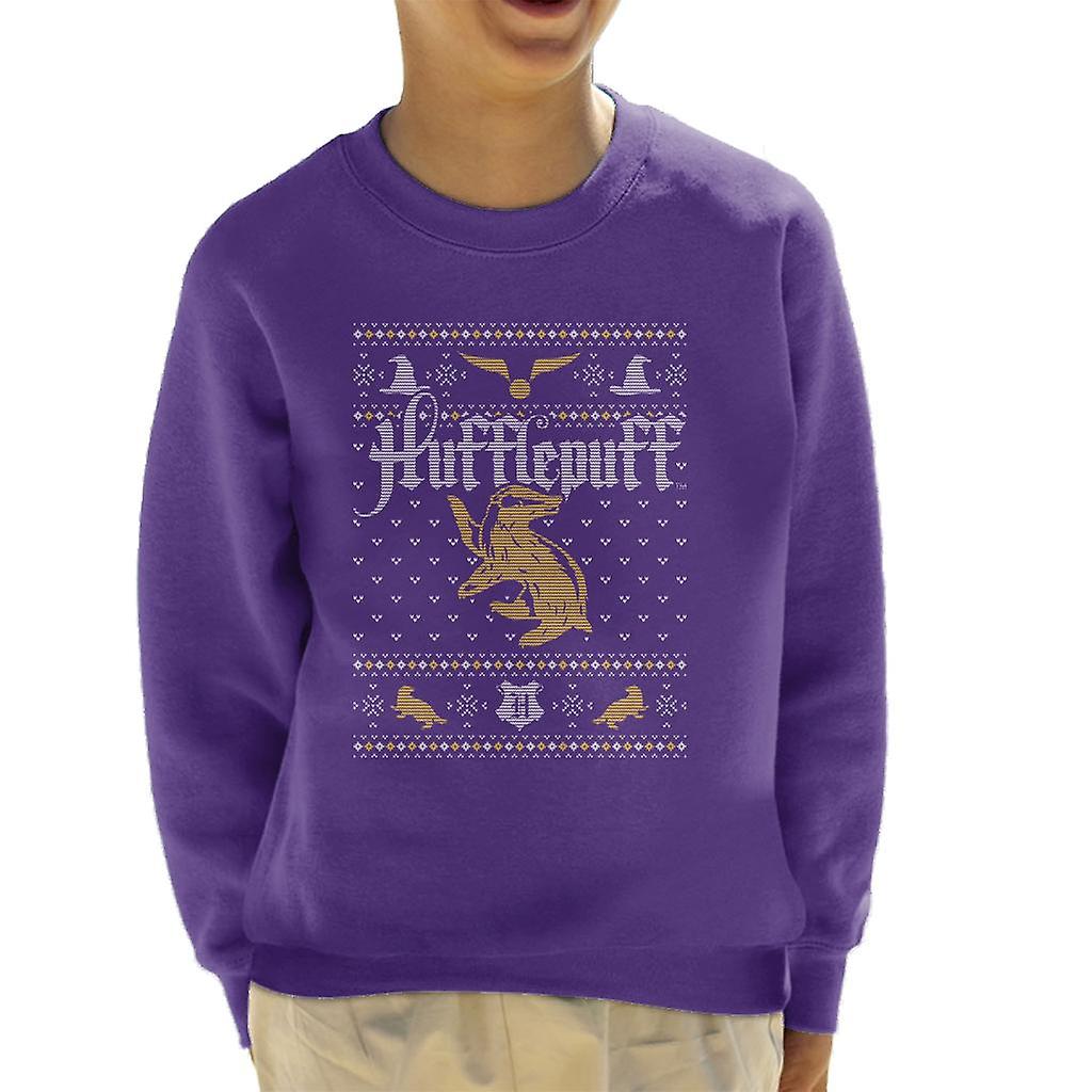 Harry Potter Christmas Hufflepuff Kid's Sweatshirt