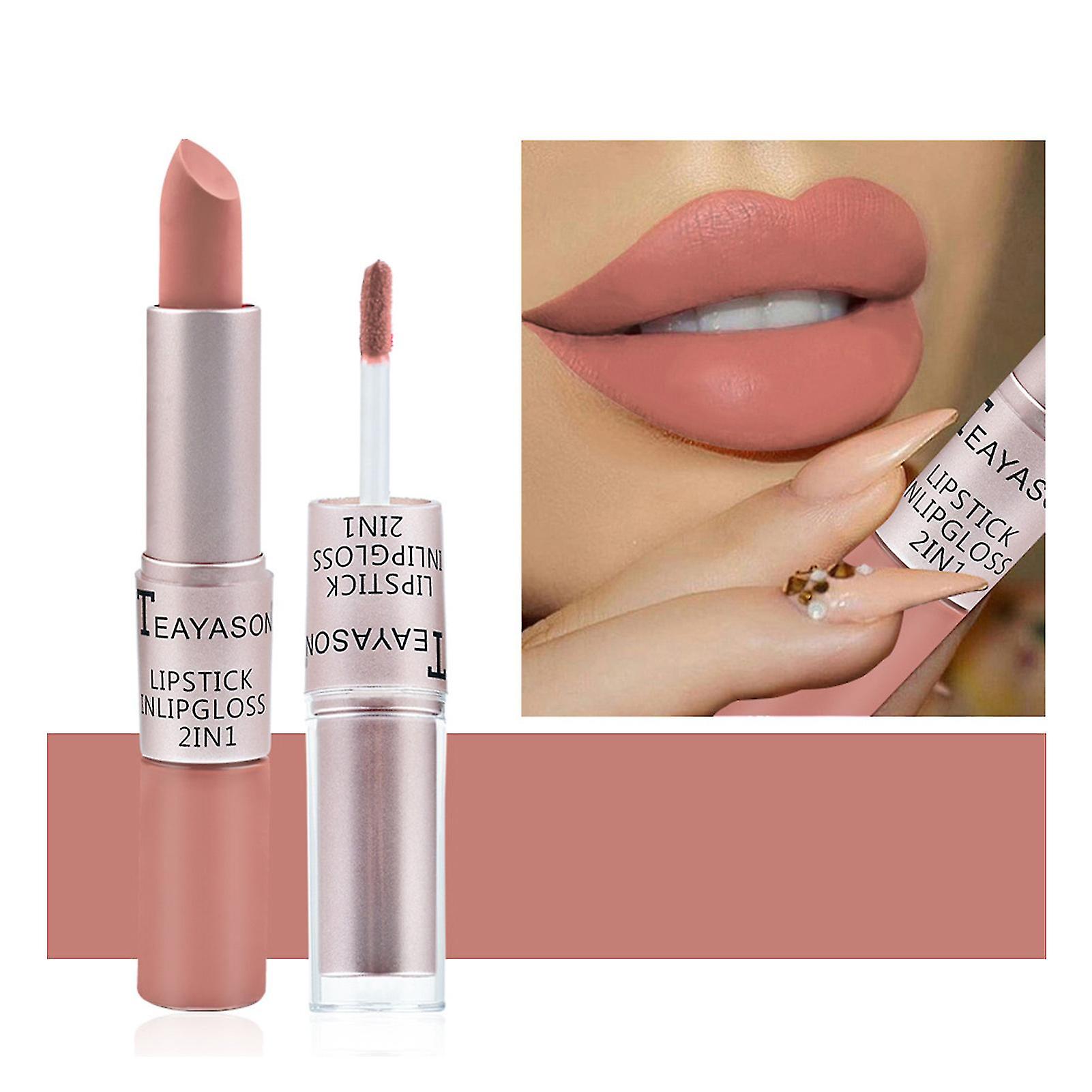 Lip Makeup 2 In 1 Lip Stick Long-lasting Sweat Proof Lip Stick For Party Cosplay Makeup