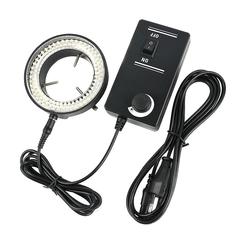 144 led טבעת מתכווננת אור אור מנורה לתעשייה מיקרוסקופ מצלמה תעשייתית זכוכית מגדלת