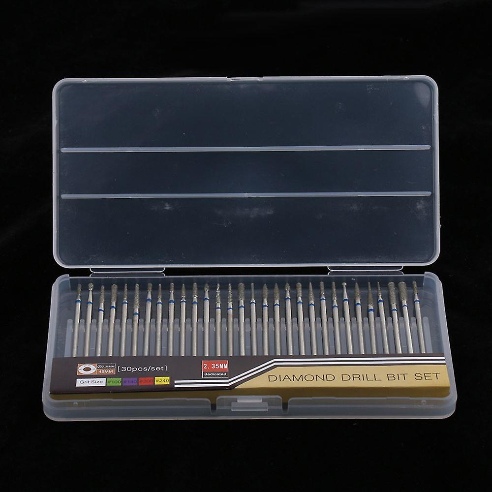 30pcs Diamond Nail Drill Bit Set Electric Grinding Head Manicure Machine B