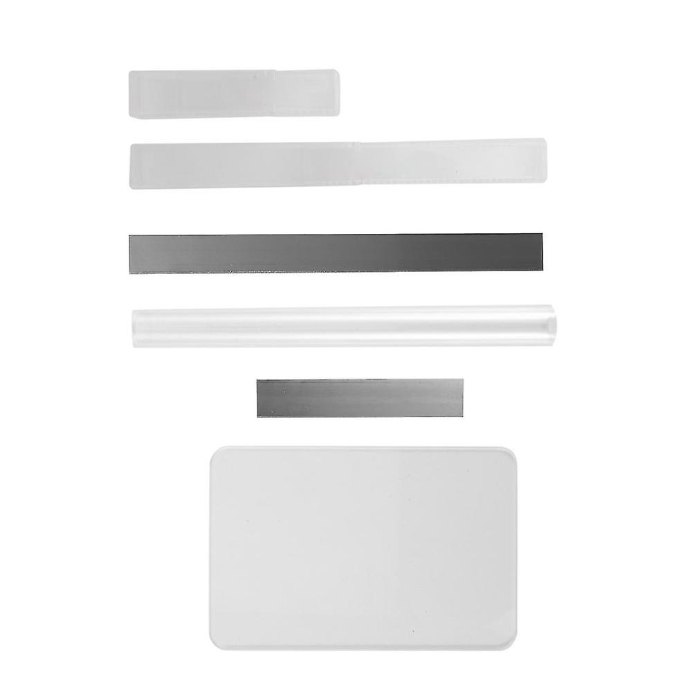 6 Pcs Acrylic Solid Clay Roller Clear Acrylic Sheet Shape Backing Board Flexible Polymer Clay Carbo