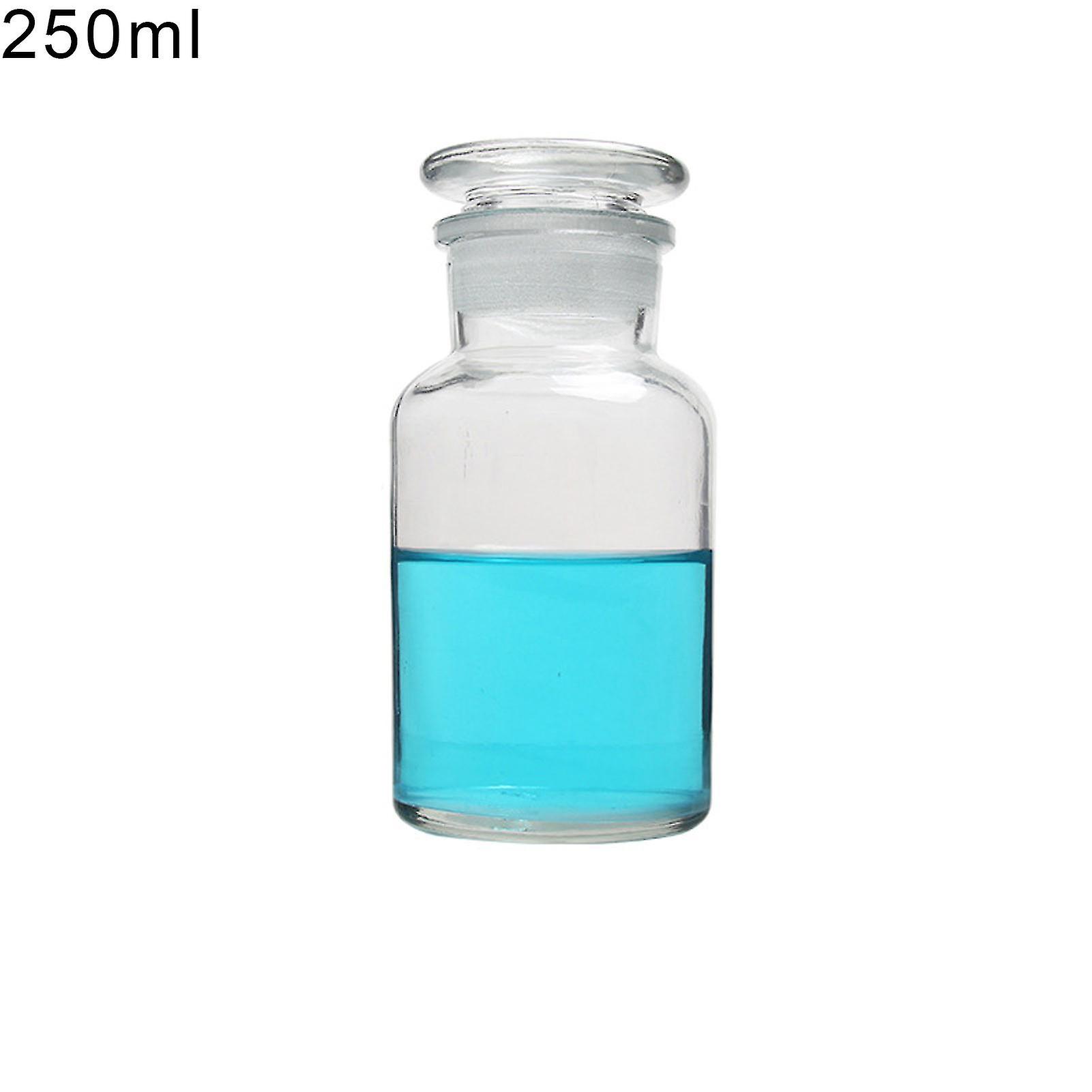 30/60/125/250 / 500ml Récipient de stockage transparent à large bouche Flacon de réactif