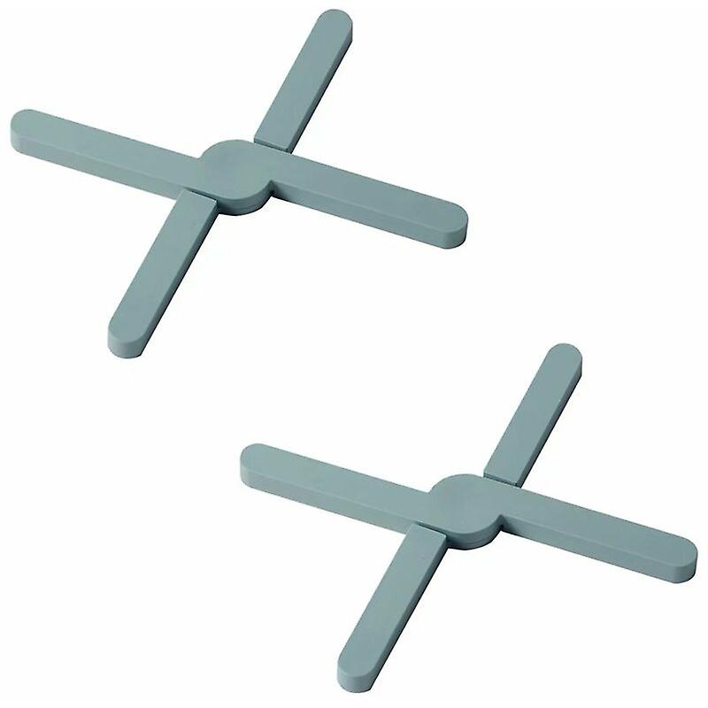 Silicone Trivet Non-Slip Foldable Design Trivet for Kitchen Table 2 Pieces