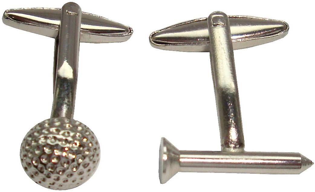 バッシン&ブラウン ゴルフボールカフリンクス - シルバー