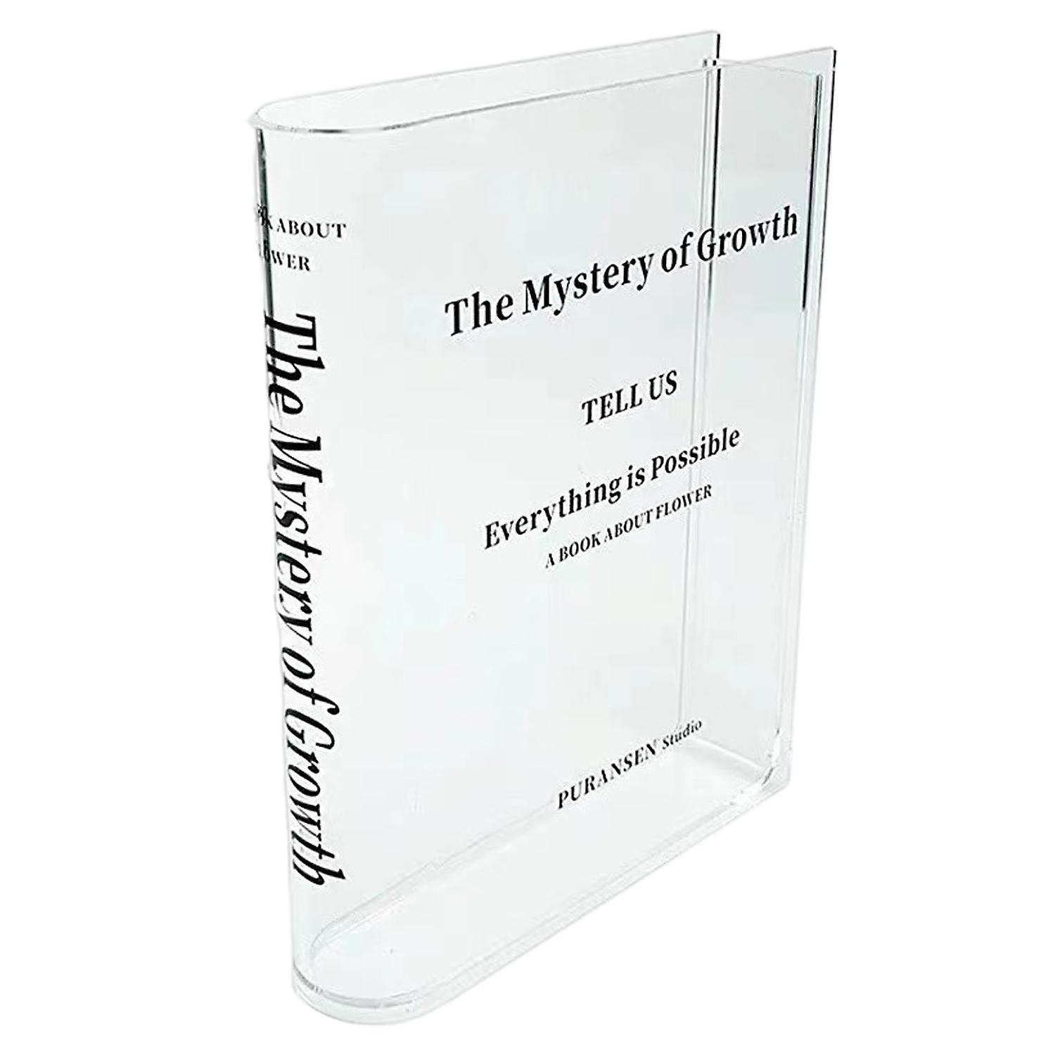 ZHOUBA Book Vase Letter Print Book Shape Flower Arrangement Ins Style Gradient Color Flower Vase