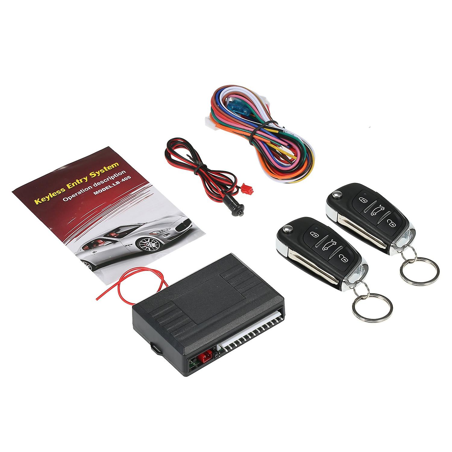 Car Door Lock Keyless Entry System Remote Central Control Box Kit With Trunk Release Button Universa
