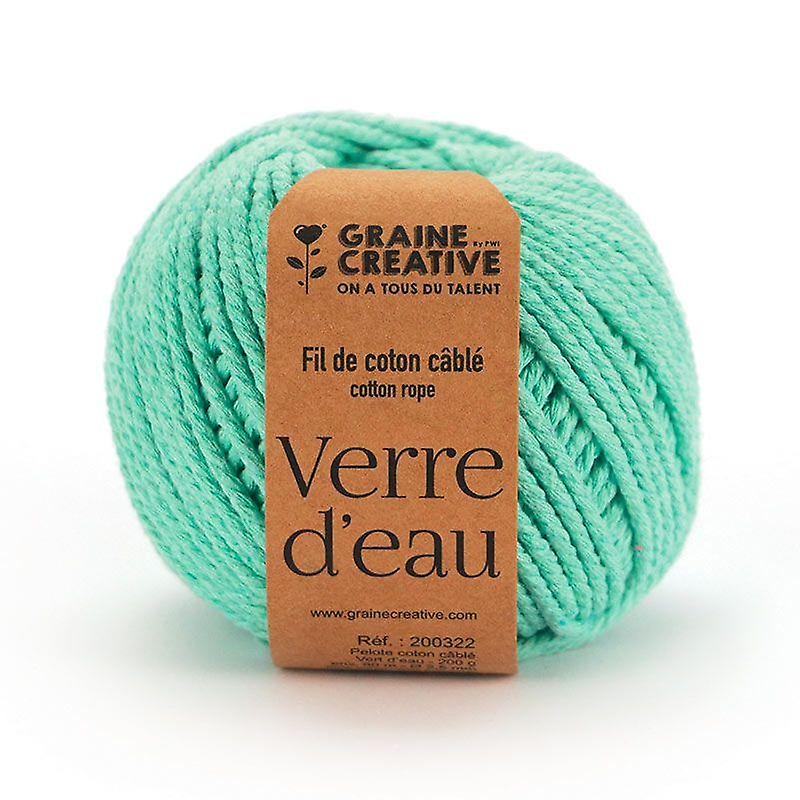Macrame cotton ø 2.5 mm x 80 m - water green