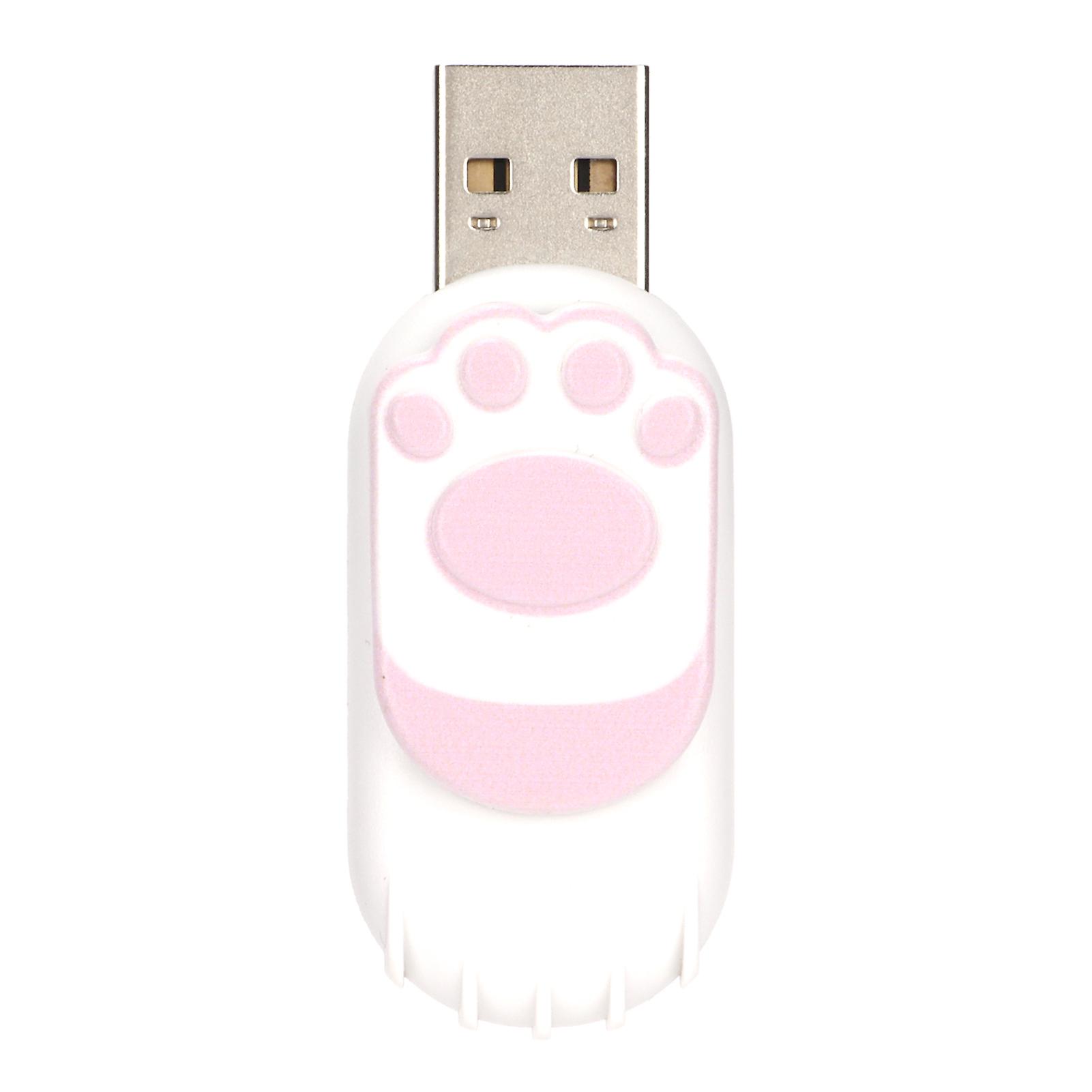 USB Flash Drive Cat Paw Shape Portable U Disk Large Storage Stick for Computer LaptopPink 64GB