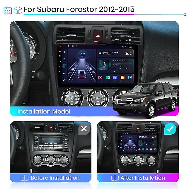 Android 12 2 Din Autoradio Subaru Forester SG (2002-2008) - 9 Inch IPS CarPlay Android Auto DSP