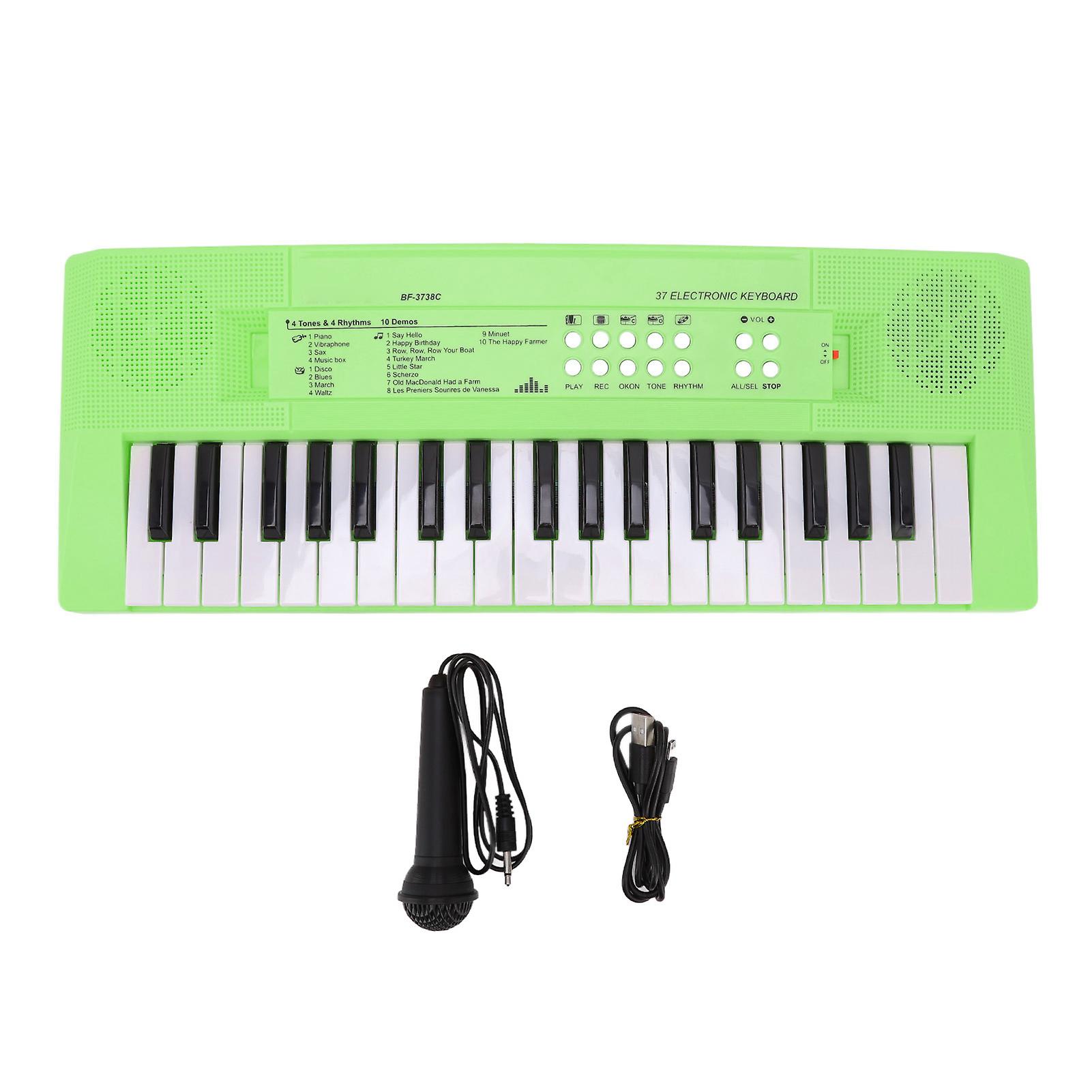 Electronic Piano Keyboard Children 37 Keys Keyboard Piano Educational Instrument Toy with Microphone