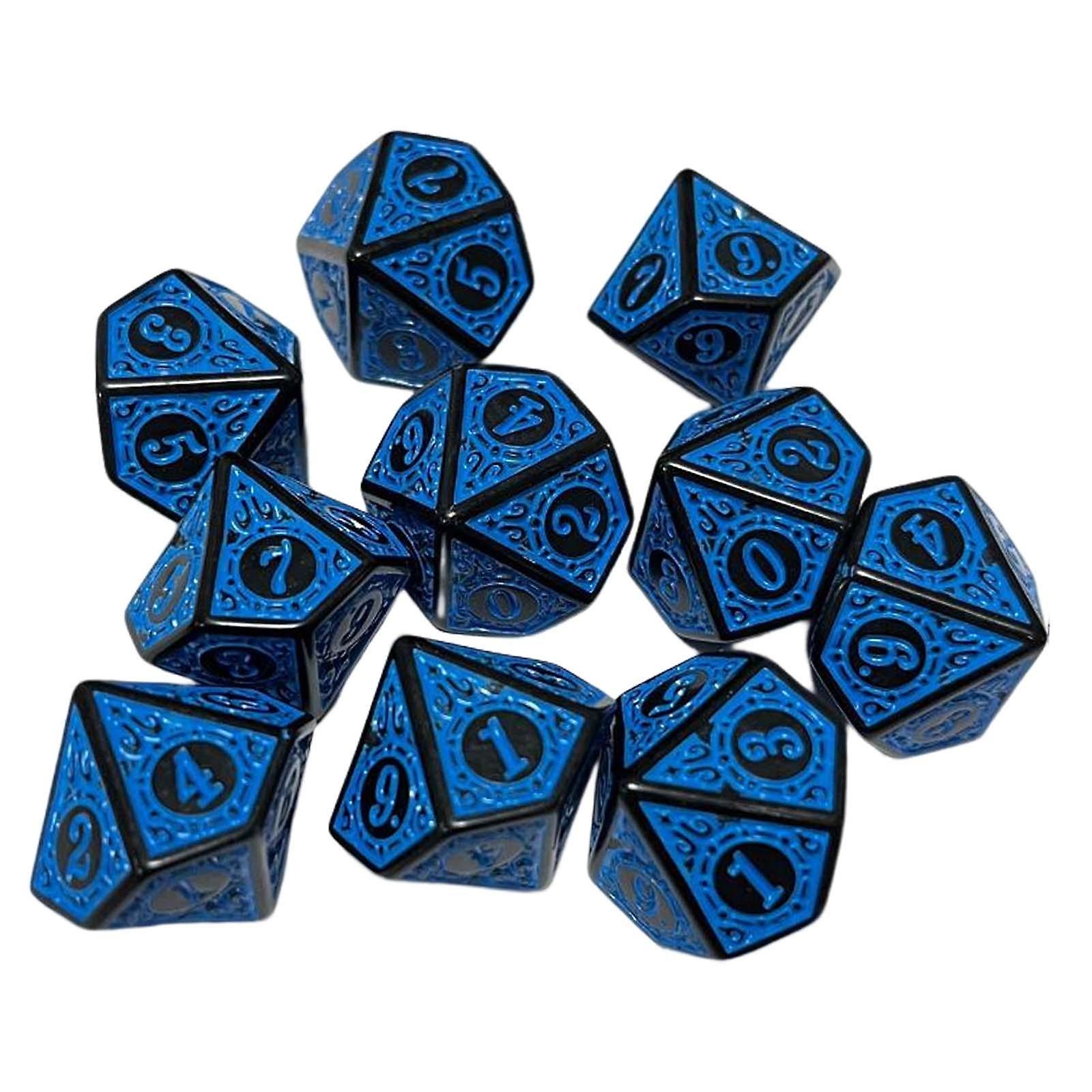 10x Polyhedral Dices Set Bar Toys Game Dices for   Card Games Role Playing Green