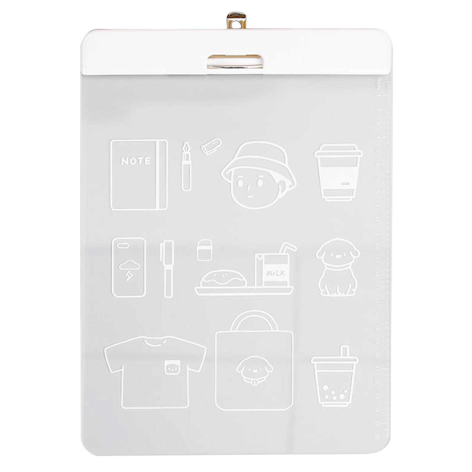 Acrylic Clipboard Transparent Document File Organizer Binder Clipboard for A4 Paper Students Drawing Office School