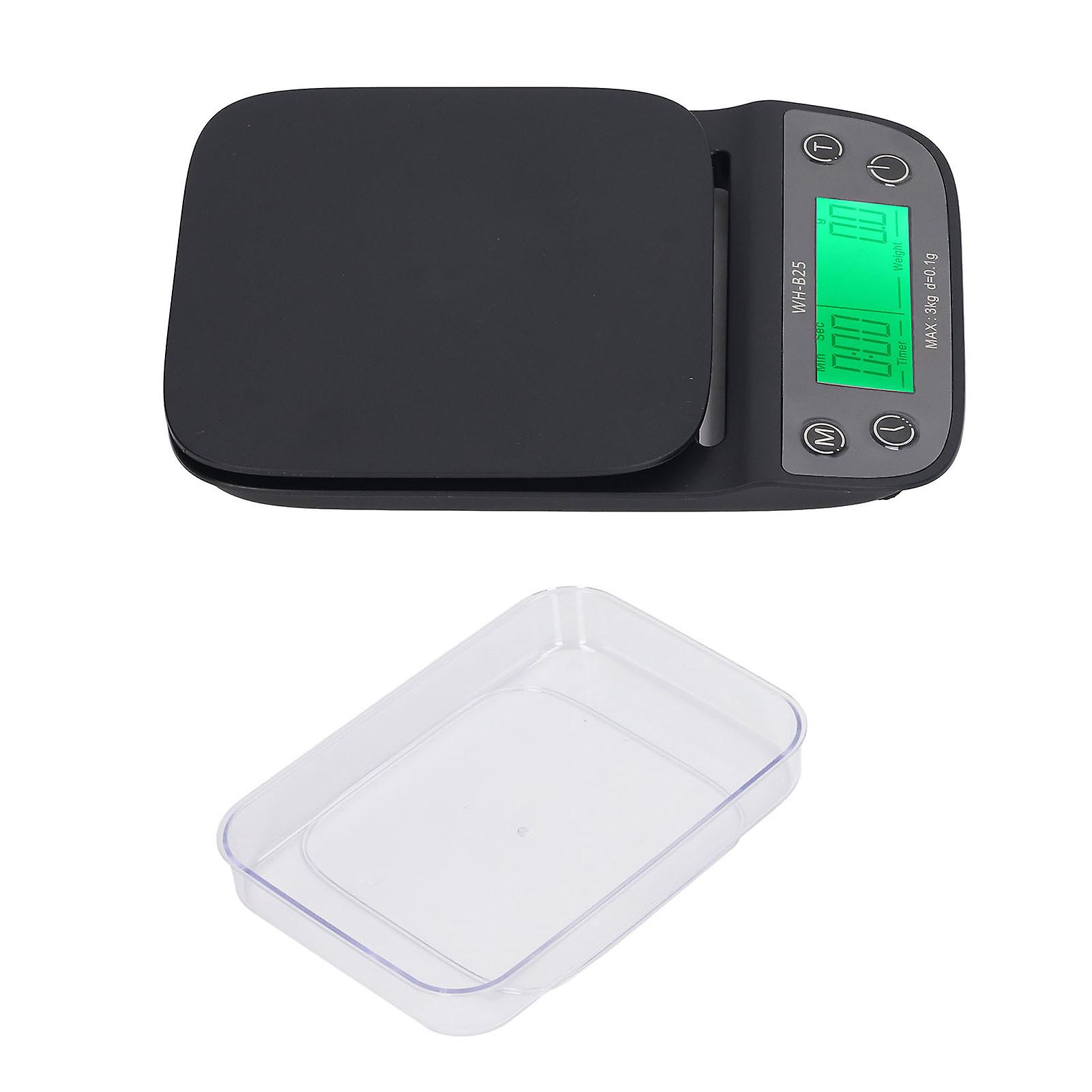 مقياس المطبخ 3 كجم سعة 0.1 جرام أداة قياس العرض الرقمي بدقة مع وسادة سيليكون مقاومة للماء لشاي الطعام 