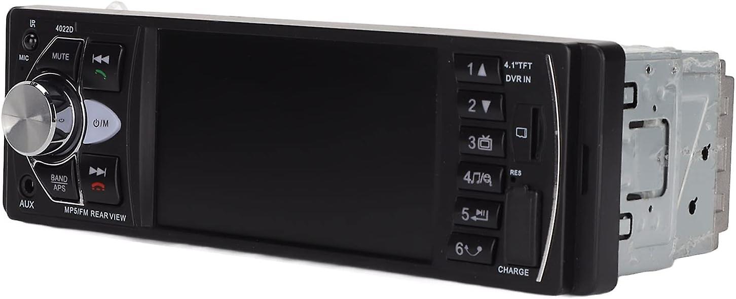 4.1in Single DIN Car Stereo Receiver, USB Digital Multimedia Car Stereo Receiver with Remote Control