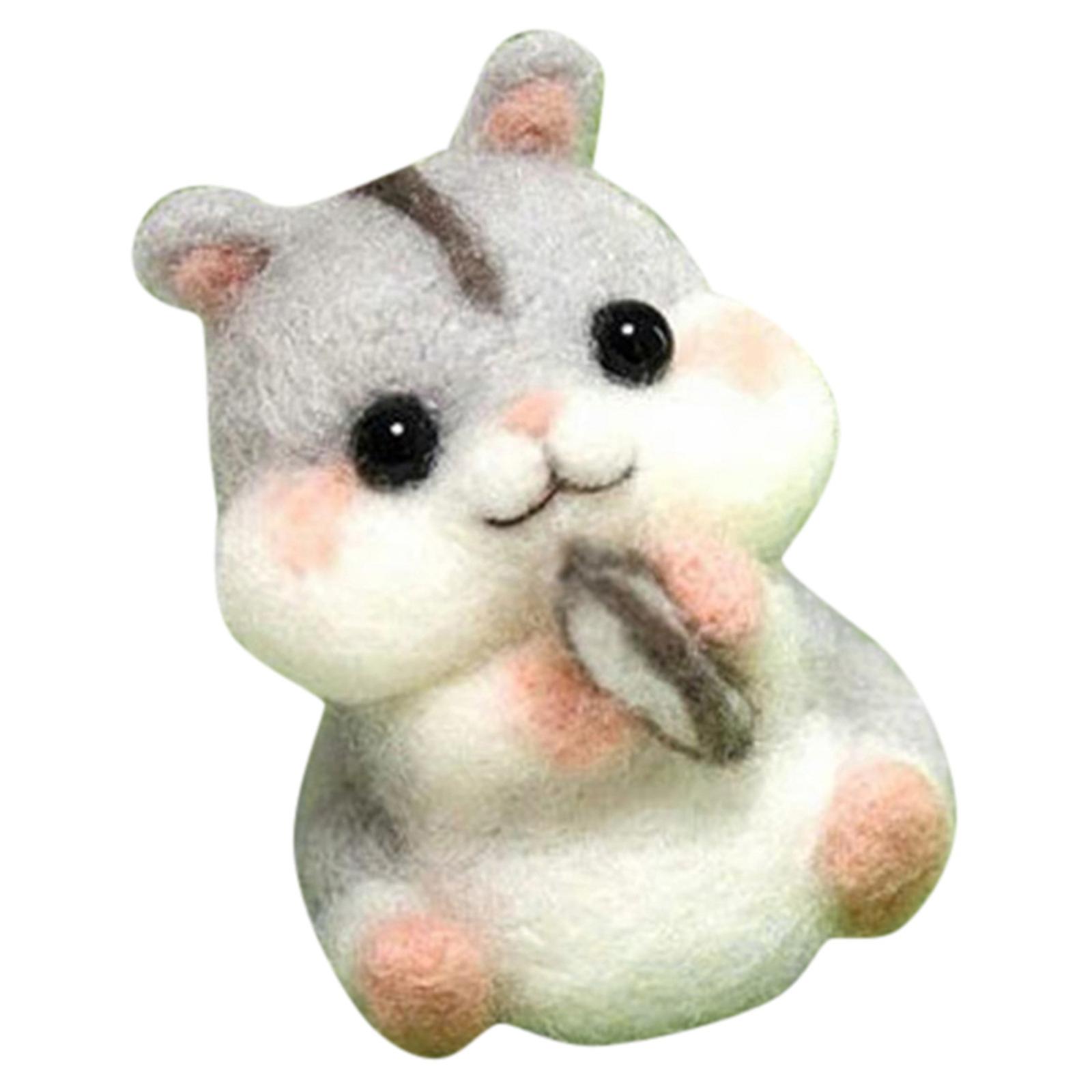 DIY Wool Felt Needle Felting Kit Raw Material for Adult Cartoon Animal