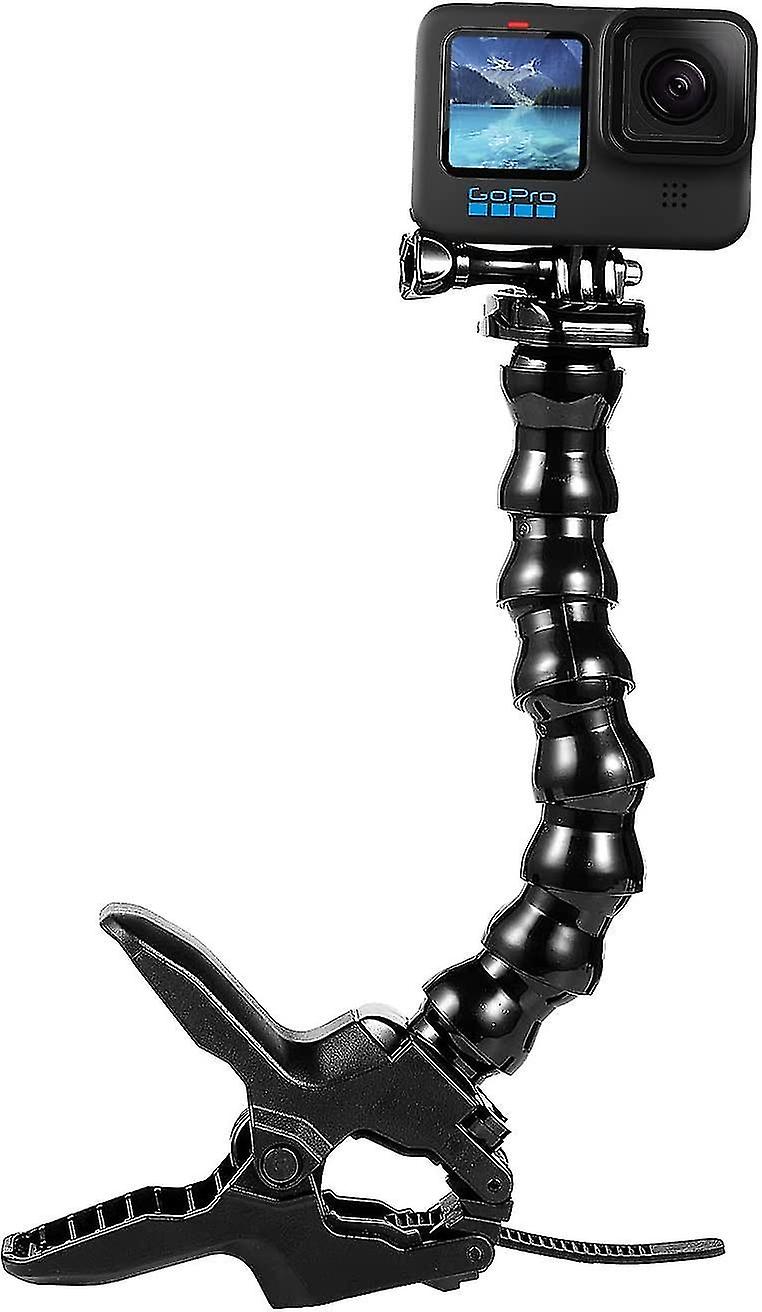 Jaw plate flexible clamp bracket of motion camera