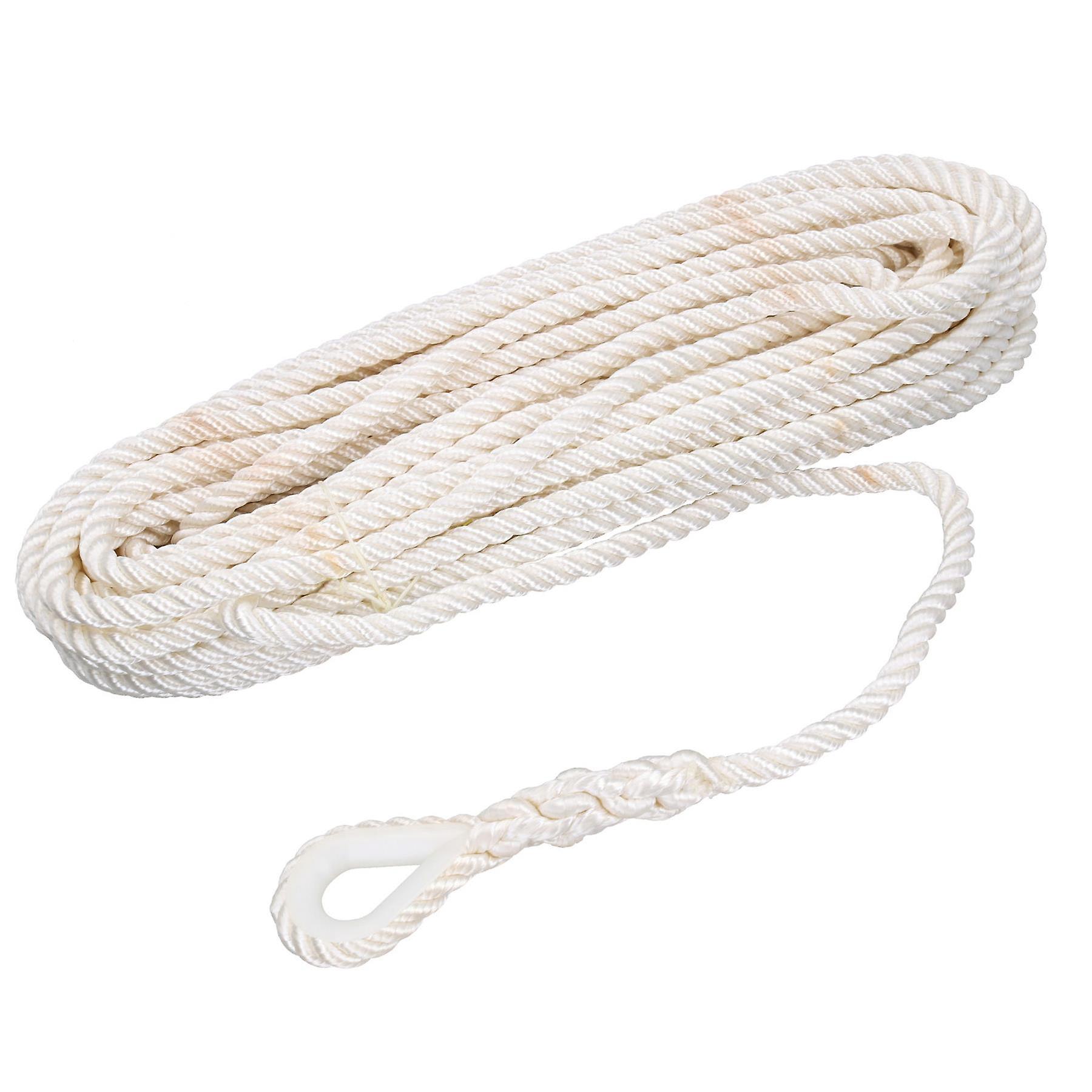 Spliced Polyester Anchor Warp Line 10mm x 30m with Thimble Boat Tackle Rope
