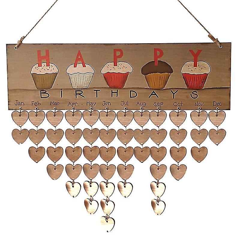 1set تقويم لوحة خشبية