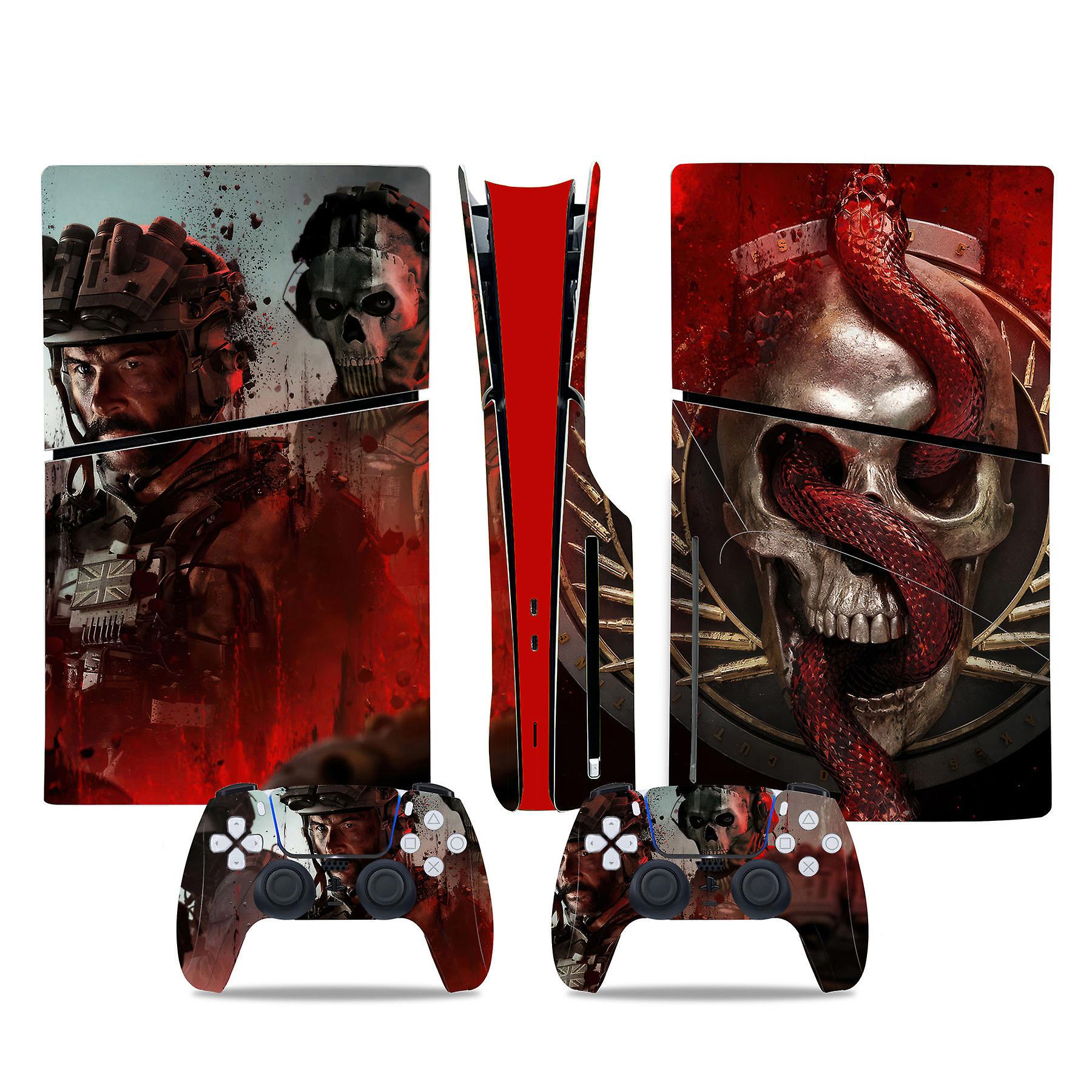 Vinyl skin suitable for PS5 Slim Disk Edition, console and controller skin suitable,PS5 SILM Cool Sticker,PS5 SILM decoration - COD