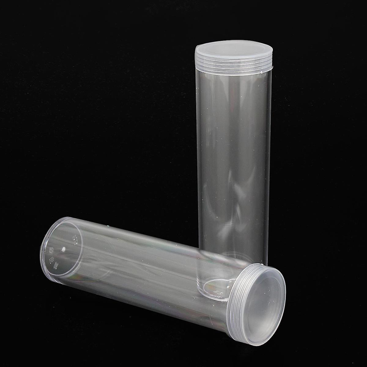 Tube rond transparent pour pièces de monnaie, tubes en plastique réutilisables multifonctions pour pièces de monnaie de 25 mm / 0,98 po pour quarts Tube rond transparent pour pièces de monnaie, tubes en plastique réutilisables multifonctions pour pièces de monnaie de 25 mm / 0,98 po pour quarts
