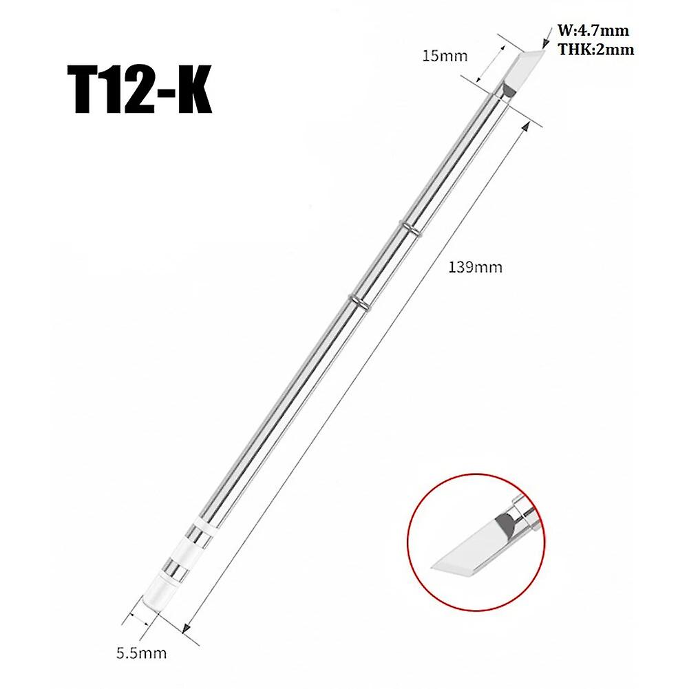 T12 KJ Series Soldering Iron Tips 139mm Length T12 Soldering Iron Tip for 950D 202 942 Soldering Station Sliver Welding Tool~14552
