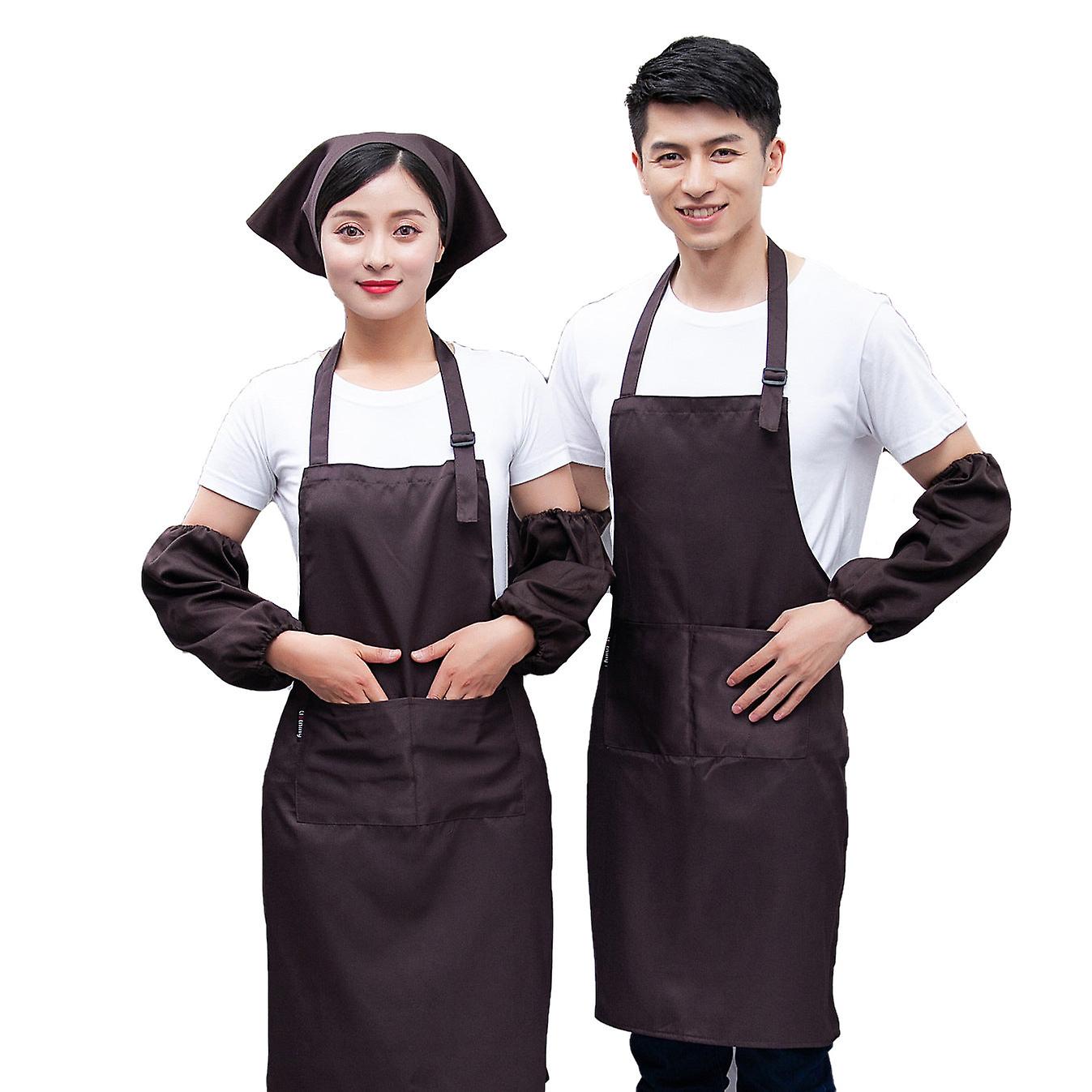 Kitchen Cooking Apron Chef Women Men Apron Fashion Canvas Waterproof Solid Color Buckle