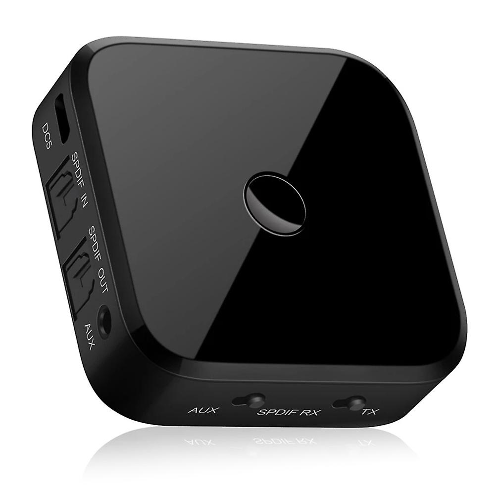 Bluetooth 5.0 Optical Fiber Receiver Transmitter black