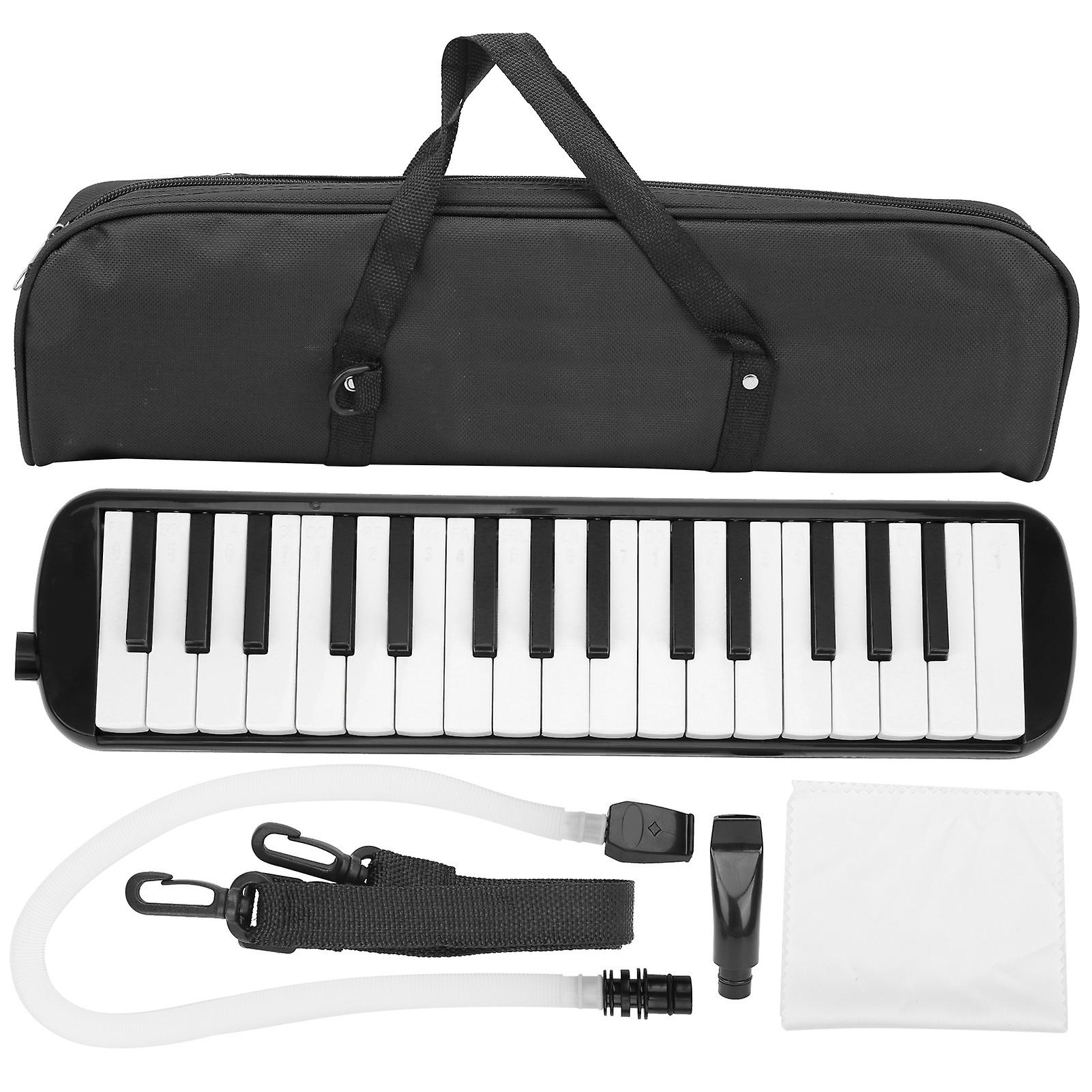 IRIN Melodica 32 Key Wind Musical Instrument Suitable for Beginner Practice Bag(Black )