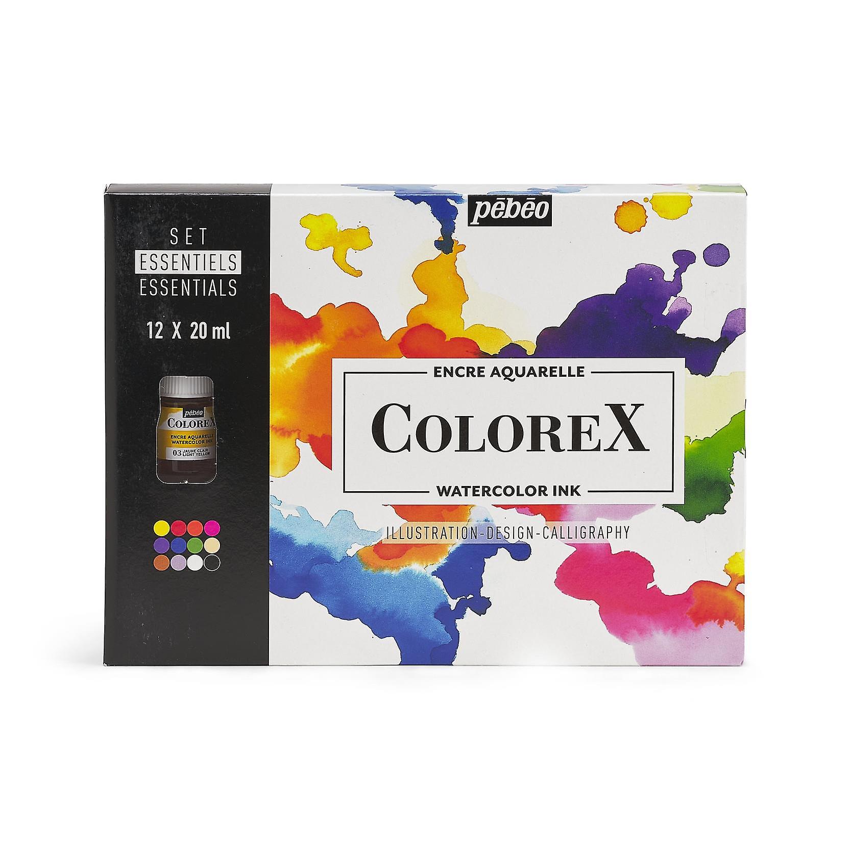 Pebeo Colorex Watercolour Ink Essential Set 12 x 20ml