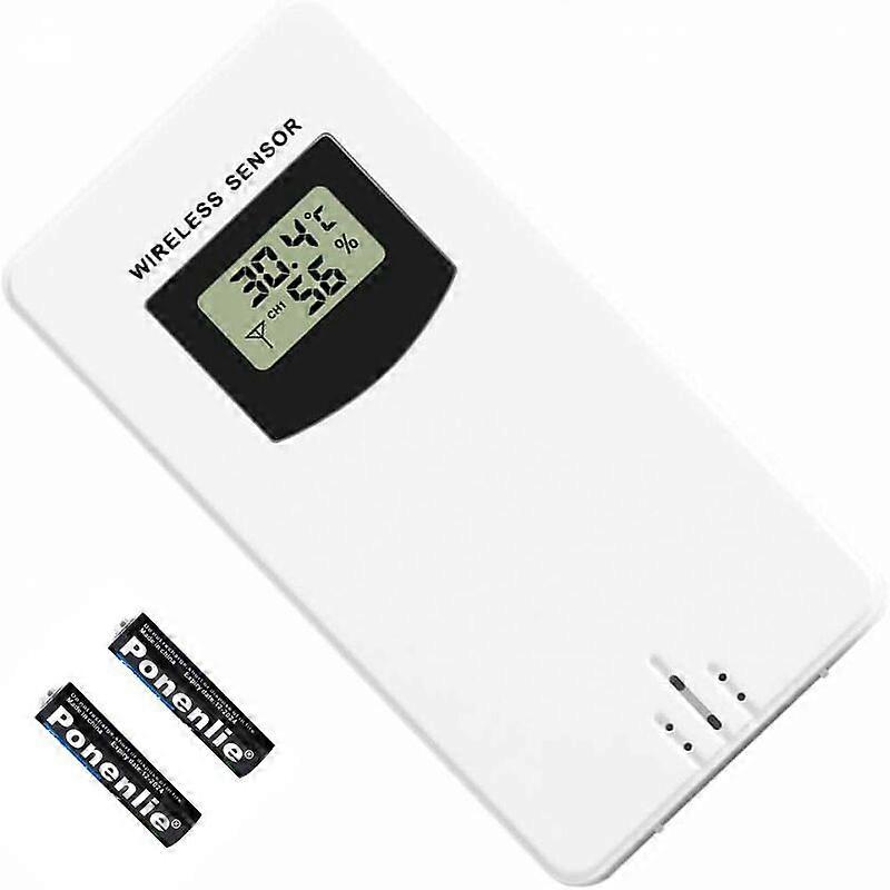Weather Station Accessories, Wireless Sensor Sensor Temperature Monitor Outdoor Replacement Sensor+2*AA Batteries