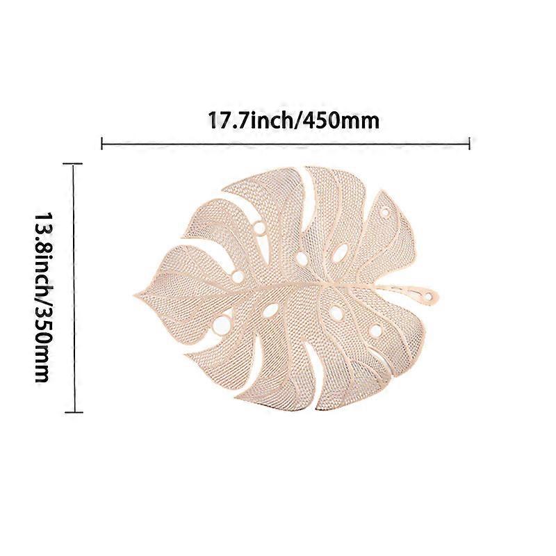Gold round table mat, pressed vinyl, hollowed out sheet table mat