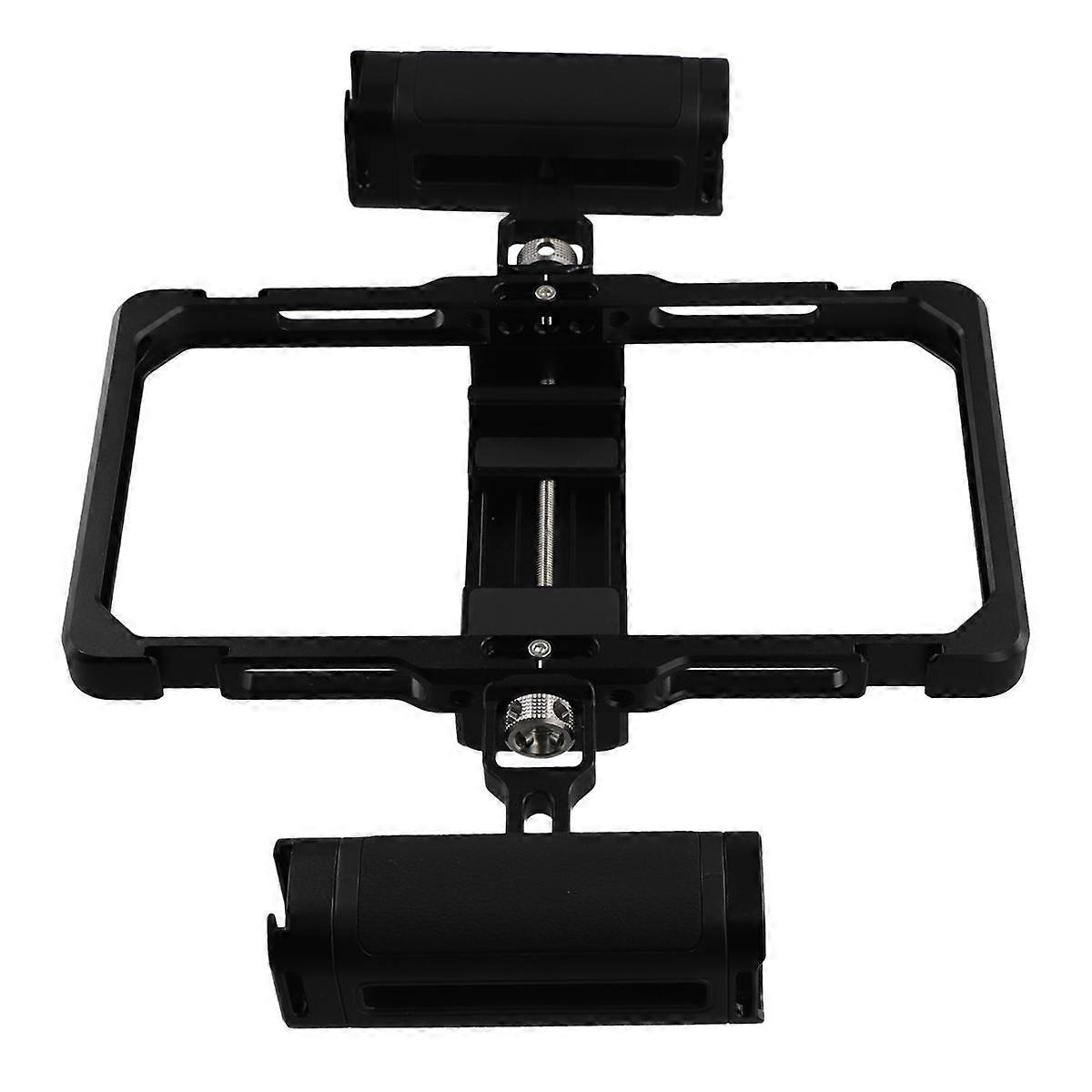 Doppelte Hände halten Halter Handy Kaninchen Käfig Set für Vlog Kamera Horizontale Vertikale Halterung,A