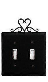 Heart - Double Switch Cover