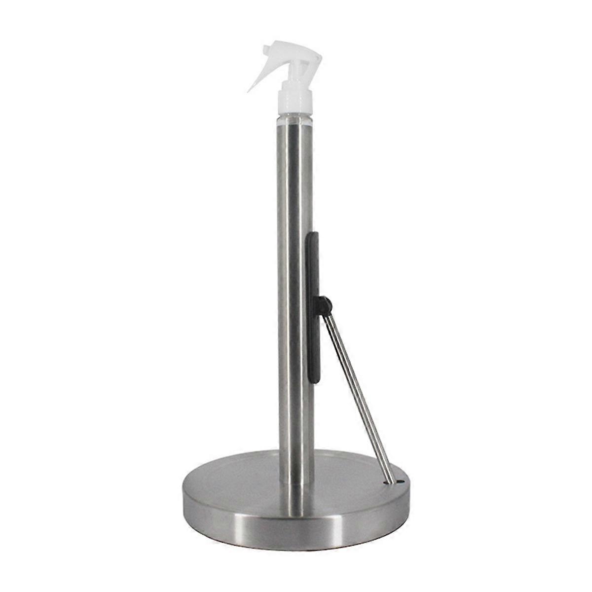 2 in 1 Paper Towel Holder with Spray Bottle, Countertop Paper Towels Holders Stand Under Cabinet Pa