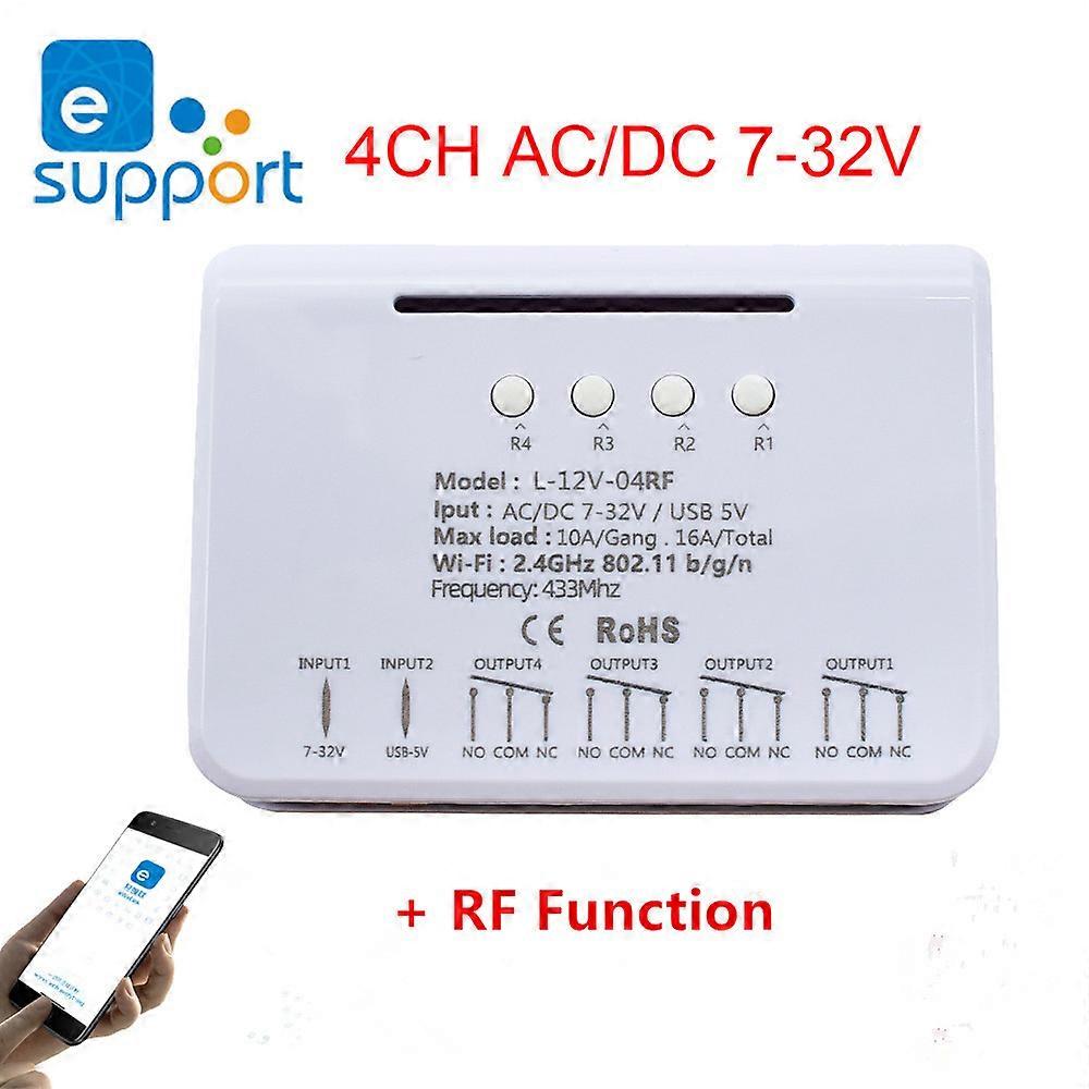 2/4CH Wireless Switch WiFi-Modul APP-Fernbedienung DIY Smart Home 4Gang Relay Arbeit mit Alexa Google Home