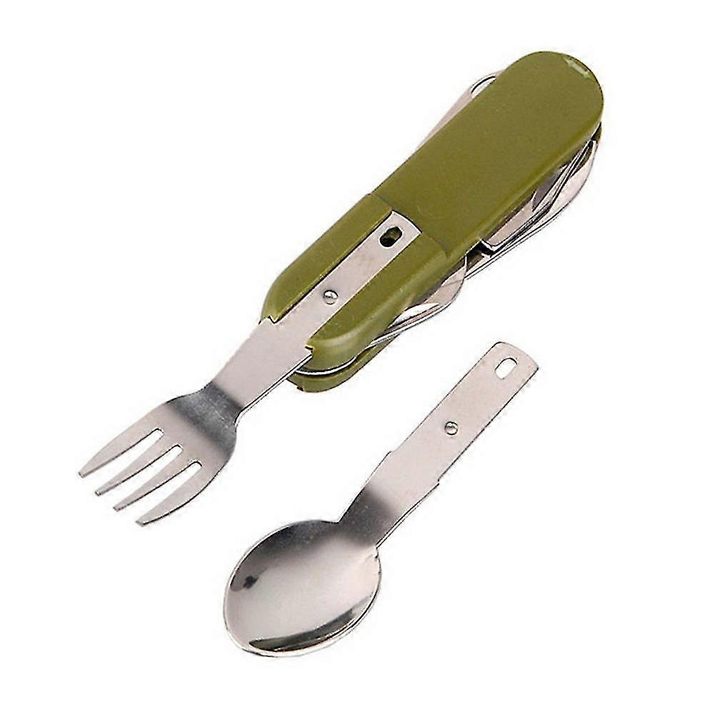 Multifunctional Tableware Portable Cutter Spoon Fork Bottle Opener For Camping