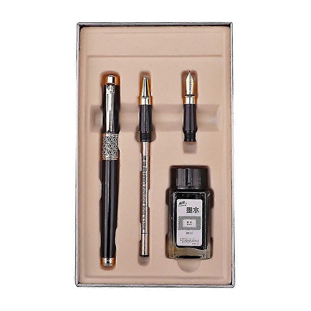 Exquisite Business-Füllfederhalter Signatur Kalligraphie-Stifte mit Tinte Geschenkbox-Set Schreibwaren Schüler Schulbedarf