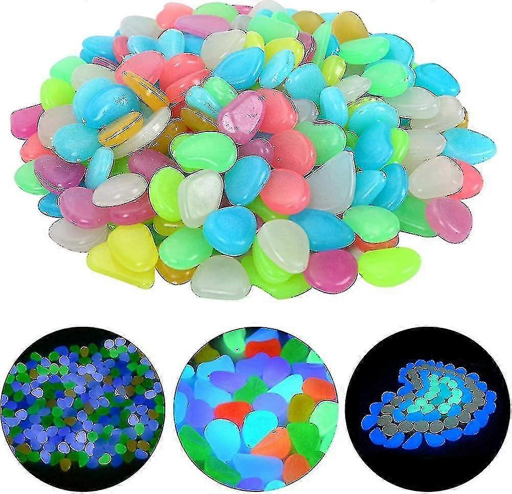 Pack Of 200 Colorful Glow Stones Pebbles Luminous Pebbles Luminous Pebbles Glow In The Dark Pebble