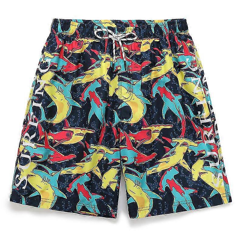 Printed Swimming Trunks, Men's Outside Wearing Embarrassment, Loose And Swimming, Shorts