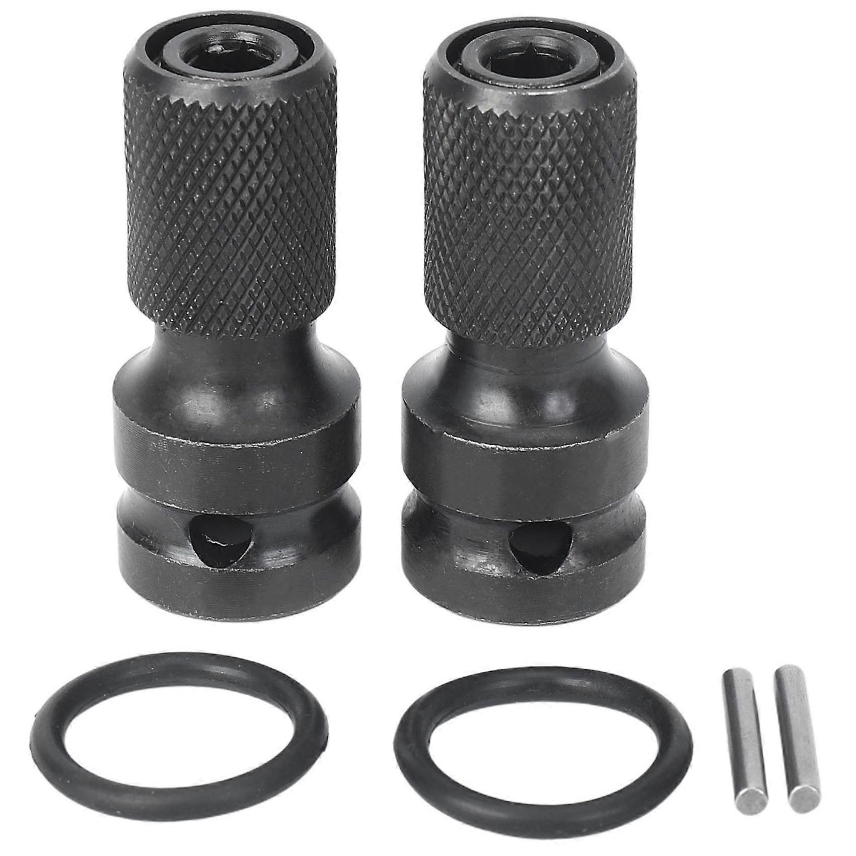 1/2 Square Drive to 1/4 Hex Socket Adapter Quick Release Chuck Converter for Impact Ratchet Wrench