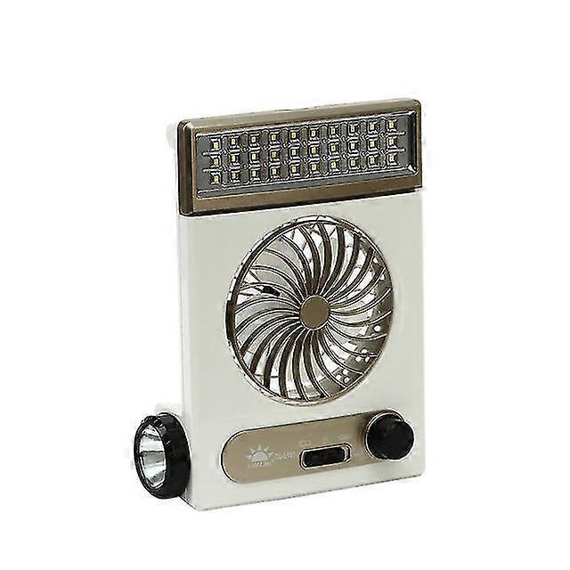 Multifunctional mini solar fan usb rechargeable portable fan outdoor lighting ceiling fan with led light desktop fan