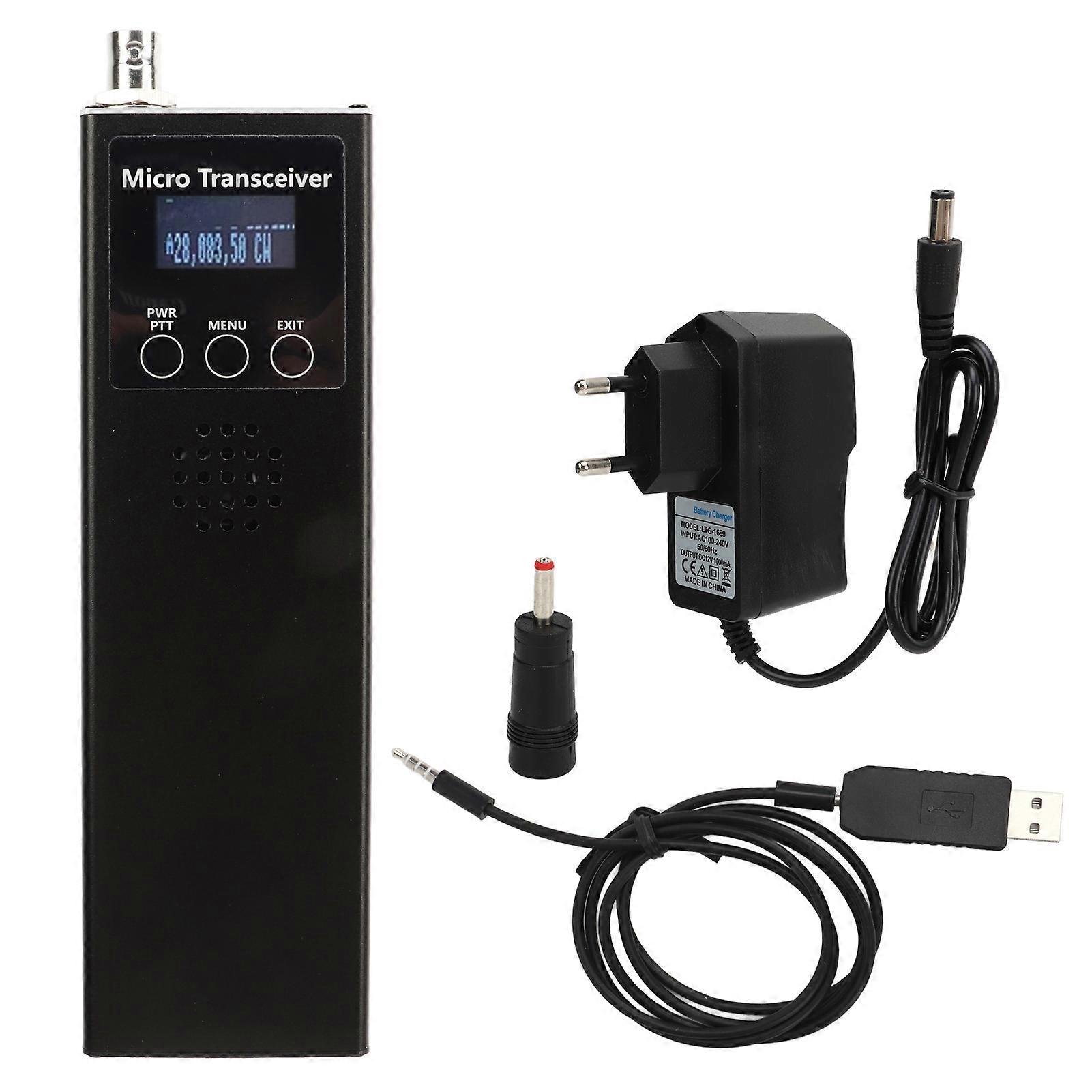 Radio Transceiver 0.5MHz30MHz 4 Waveband Handheld HF SSB QRP USDX Transceiver for Reception EU Plug NO.6740