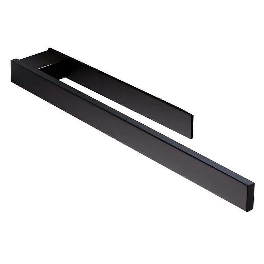 Stainless Steel Towel Rack - Adhesive No Punch Towel Rack 39cm Black Bathroom Toilet Towel Rack(Bla