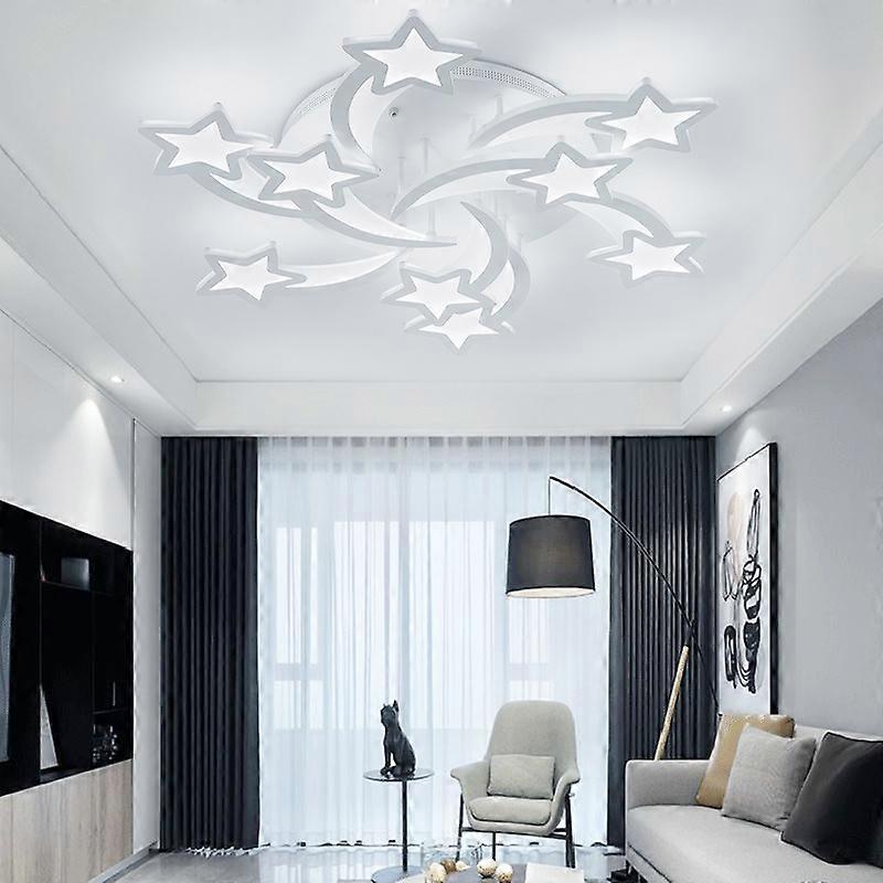 Dimmable Star LED Chandelier Semi Flush Ceiling Light